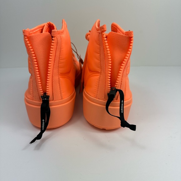 Women’s Adidas Nizza Bonega X -  Orange - Lace Up High Zip Up Sneakers Size 9 - Picture 2 of 8